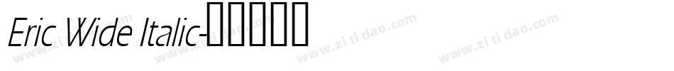 Eric Wide Italic字体转换